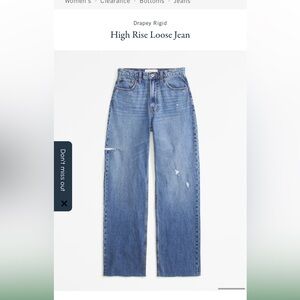 Abercrombie High Rise Loose Jeans